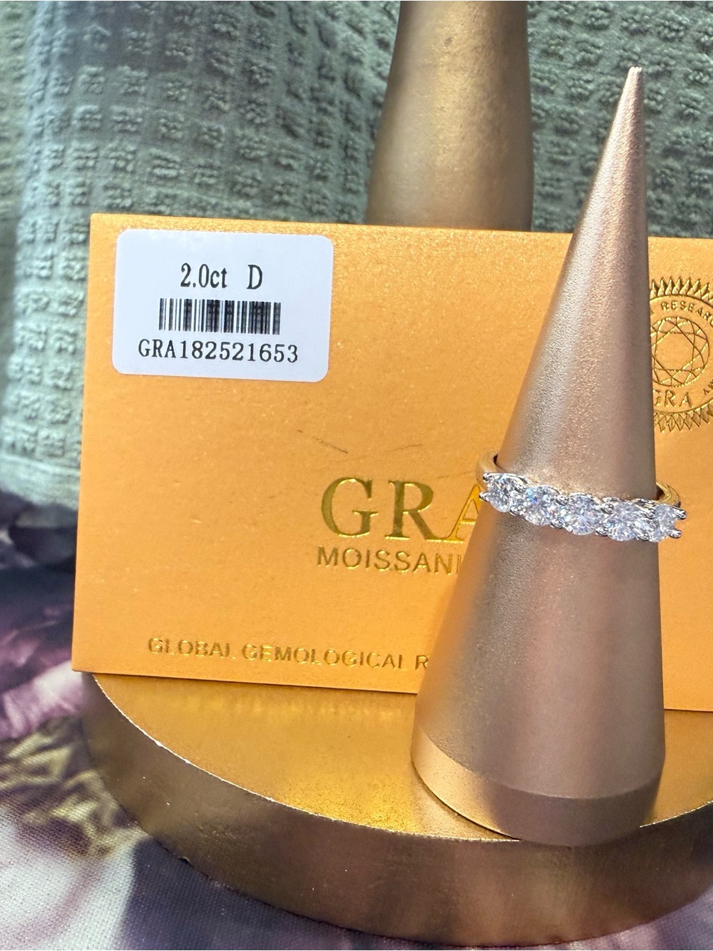 2.0 Ct D Color Eternity Band in Silver